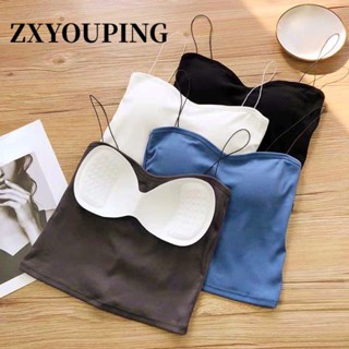 ชุดชั้นใน ไร้รอยต่อ 5 สี สําหรับผู้หญิง Bandeau Push Up Bra Lightly Lined Wireless Bra Vest In Summer 【ZXYOUPING】