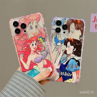 เคสโทรศัพท์มือถือ กันกระแทก ลายเจ้าหญิงนางเงือก แต่งกลิตเตอร์ สีชมพู สําหรับ iPhone 13promax 11 12 14Pro