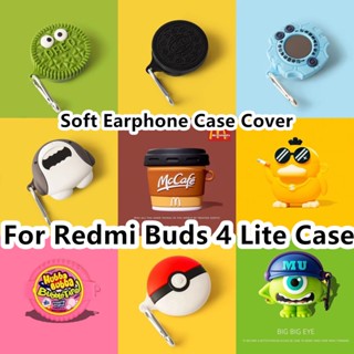 พร้อมส่ง!เคสหูฟัง แบบนิ่ม ลายการ์ตูน สีม่วง สําหรับ Redmi Buds 4 Lite Redmi Buds 4 Lite