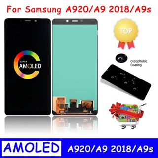 Amoled อะไหล่หน้าจอสัมผัสดิจิทัล LCD แบบเปลี่ยน สําหรับ Samsung Galaxy A9 2018 A9s A9 Star Pro SM-A920F DS A920