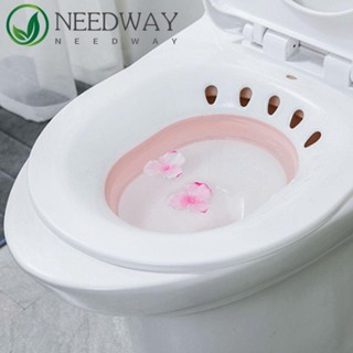 Needway โถชําระ แบบพับได้ แบบพกพา สําหรับผู้ป่วยริดสีดวงทวาร ซิทซ์ อ่างอาบน้ํา ห้องน้ํา