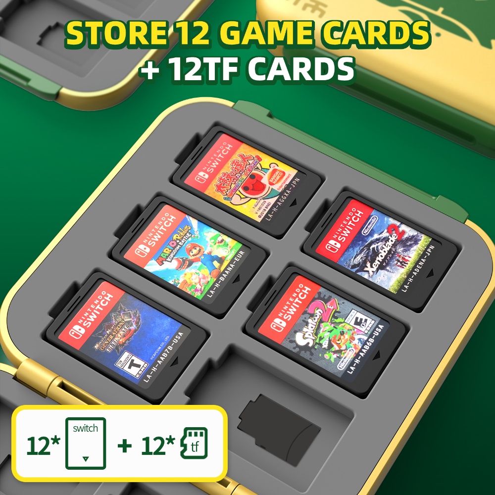 Iine Zelda Tears of the Kingdom กล่องตลับการ์ด 12 ใบ เข้ากันได้กับ Nintendo Switch & Switch Oled Game Cards ราคา ถูกที่สุด ดีลบีเคเค แกลเลอรีภาพที่ 3
