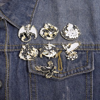 เข็มกลัด ลายการ์ตูนนกฟินิกซ์ 7 แบบ สําหรับติดกระเป๋าเป้สะพาย…