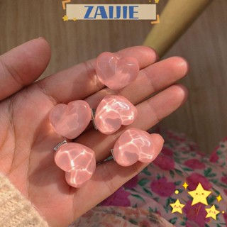 ※ZAIJIE※ 5pcs Cute Hairpin Mini Bangs Hair Clips New 5Pcs Pink Rose Flower Sweet Girls Hair Styling Headwear