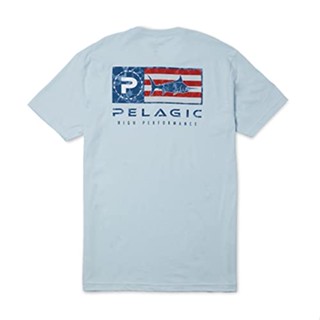 Pelagic Americamo Icon เสื้อตกปลา แขนสั้น ป้องกันแสงแดด เสื้อประสิทธิภาพสูง เสื้อตกปลา ป้องกันแสงแดด UPF50+