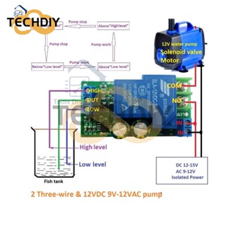 30a พลังงานสูง 12V ระดับน้ํา อัตโนมัติ ควบคุม ของเหลว เซนเซอร์ สวิทช์ โซลินอยด์วาล์ว มอเตอร์ ปั๊ม ควบคุมอัตโนมัติ รีเลย์บอร์ด