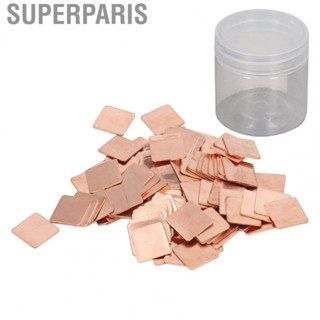 Superparis 100Pcs Pure Copper Heatsink Cooler Heat Sink Thermal Pad Shim For Phone PC♡