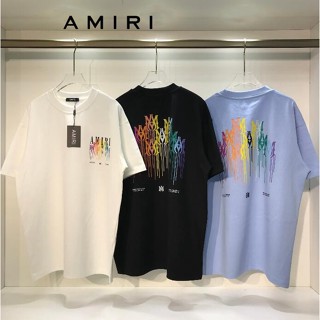 4928 amiri เสื้อยืดแขนสั้น แฟชั่นคู่รัก สําหรับผู้หญิง ผู้ชาย