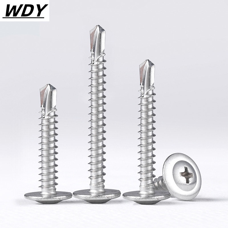 [FGHD-1-y] M4.2/M4.8 น็อต สกรู หัวกลมแบน แฉก （สแตนเลส 304/410 ，ชุบสังกะสี） ปลายสว่าน / Wafer Head Phillip Self Drilling Screw SUS304/410 ，galvanizing - รูปที่ 2