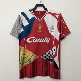 เสื้อกีฬาแขนสั้น ลายทีมชาติฟุตบอล Liverpool Mix Souvenir สไตล์วินเทจ แห้งเร็ว สําหรับผู้ชาย ไซซ์ S - XXL