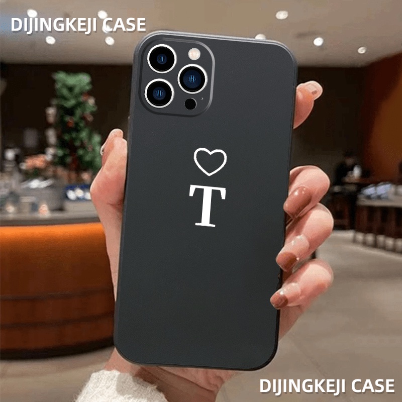 เคสโทรศัพท์มือถือ ลายตัวอักษร หัวใจ สําหรับ iPhone12Pro 13 14plus 8 7 xr xsmax se 6s