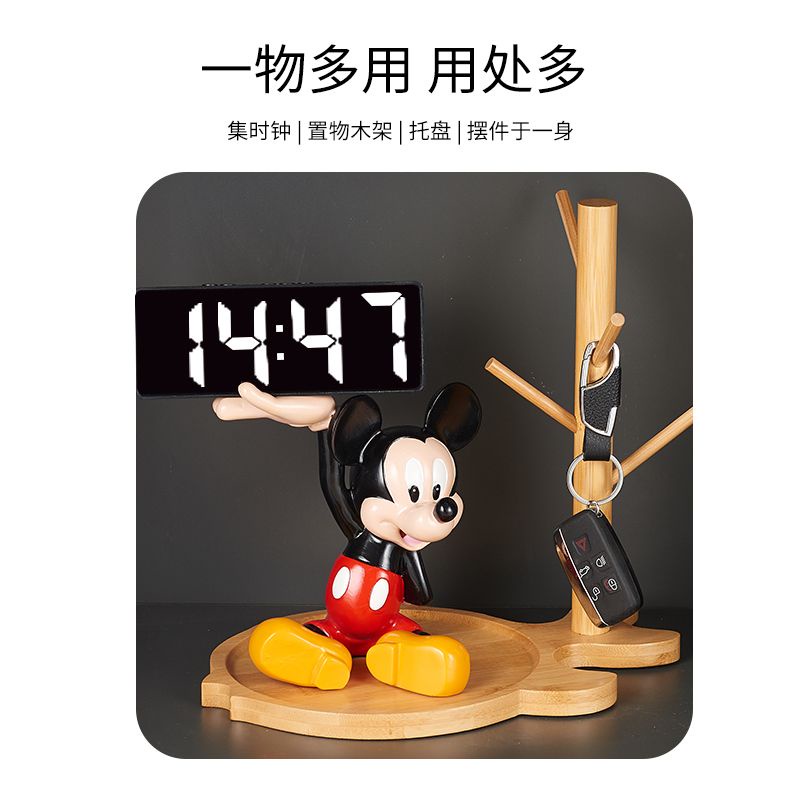 นาฬิกาดิจิทัลตั้งโต๊ะ รูปมิกกี้เมาส์ สไตล์สร้างสรรค์ สําหรับตกแต่งบ้าน ห้องนั่งเล่น ตู้ไวน์ - รูปที่ 4