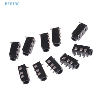 Best3c ขายดี แจ็คเชื่อมต่อหูฟัง PCB ตัวเมีย PJ-320D 4 Pins SMD 3.5 มม. 10 ชิ้น