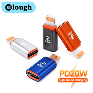 Elough อะแดปเตอร์แปลงไฟ PD 20W OTG USB Type C เป็น L ตัวผู้ เป็น Type C ตัวเมีย ชาร์จเร็ว