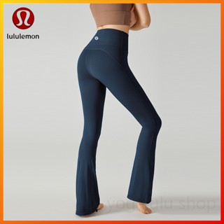 Lululemon กางเกงกีฬาลําลอง เอวสูง มีกระเป๋าด้านหลัง ทรงสลิมฟิต YK178