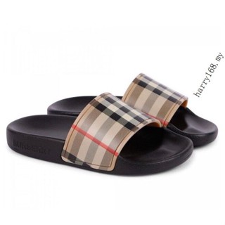 New_burberry รองเท้าแตะหนัง รองเท้าชายหาด สําหรับผู้ชาย ไซซ์ 38-46 TT3220 FEO1