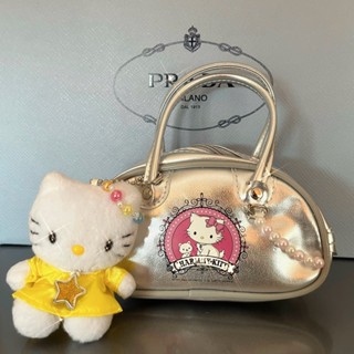 กระเป๋าถือ กระเป๋าสะพายไหล่ ลาย Hello kitty เข้ากับทุกการแต่งกาย แฟชั่นฤดูใบไม้ผลิ และฤดูร้อน สําหรับสตรี