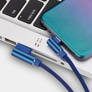 สายชาร์จโทรศัพท์ USB Type C 90 องศา 25 ซม. Mini Micro USB สําหรับพาวเวอร์แบงค์ แล็ปท็อป