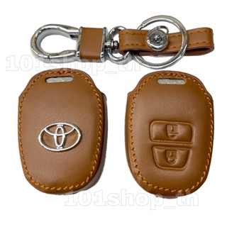 เคสกุญแจรถ ซองหนังกุญแจรีโมทToyota vios yaris ativ กุญแจ 2ปุ่ม ปลอกหุ้มกุญแจรีโมท TOYOTA ยาริส เอทีฟ วีออส 2014-2020