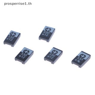 [PPTH] ตัวเก็บประจุโพลิเมอร์ 2R5TPE330M9 330UF 2.5V 330 6.3V SMD Type D บางพิเศษ 7343 D7343 [MOTOR] 5 ชิ้น