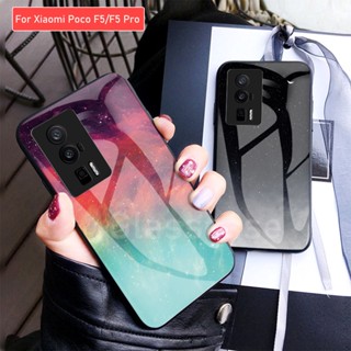 เคสโทรศัพท์มือถือกระจกนิรภัย TPU นิ่ม ขอบแข็ง กันกระแทก สําหรับ Xiaomi Poco F5 X5 Pro M4 M5 PocoF 5Pro Poco F5Pro 5G 2023 Xiomi PocoF5Pro