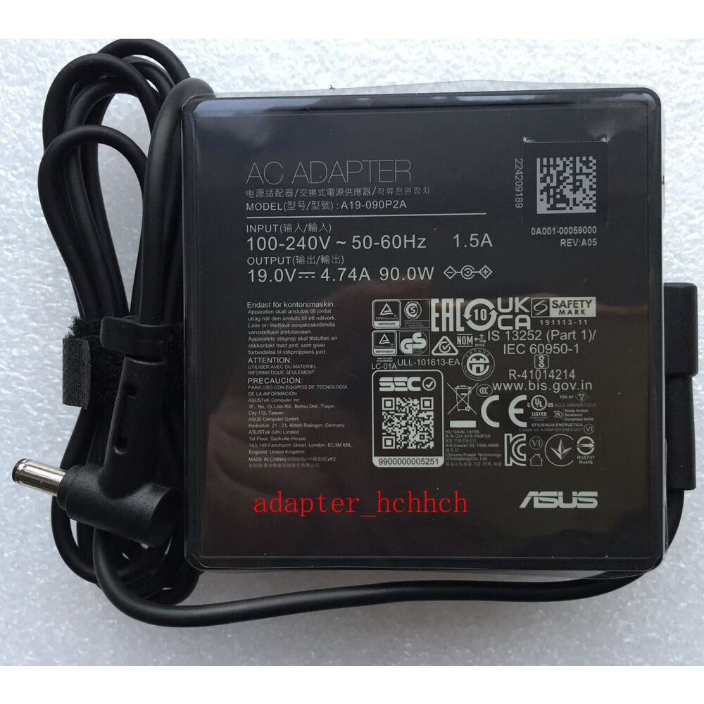 อะแดปเตอร์ ASUS Vivobook S 14 Flip TN3402QA A19-090P2A 19V 4.74A AC/DC ใหม่