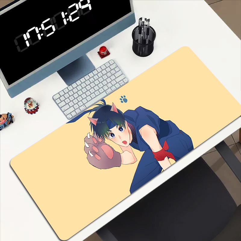 BLUE LOCK แผ่นรองเมาส์ขนาดใหญ่อุปกรณ์เสริมโต๊ะ Gamer ตู้เกม Mousepad อะนิเมะโต๊ะคอมพิวเตอร์คีย์บอร์ดเสื่อสําหรับเล่นเกม Office Pc