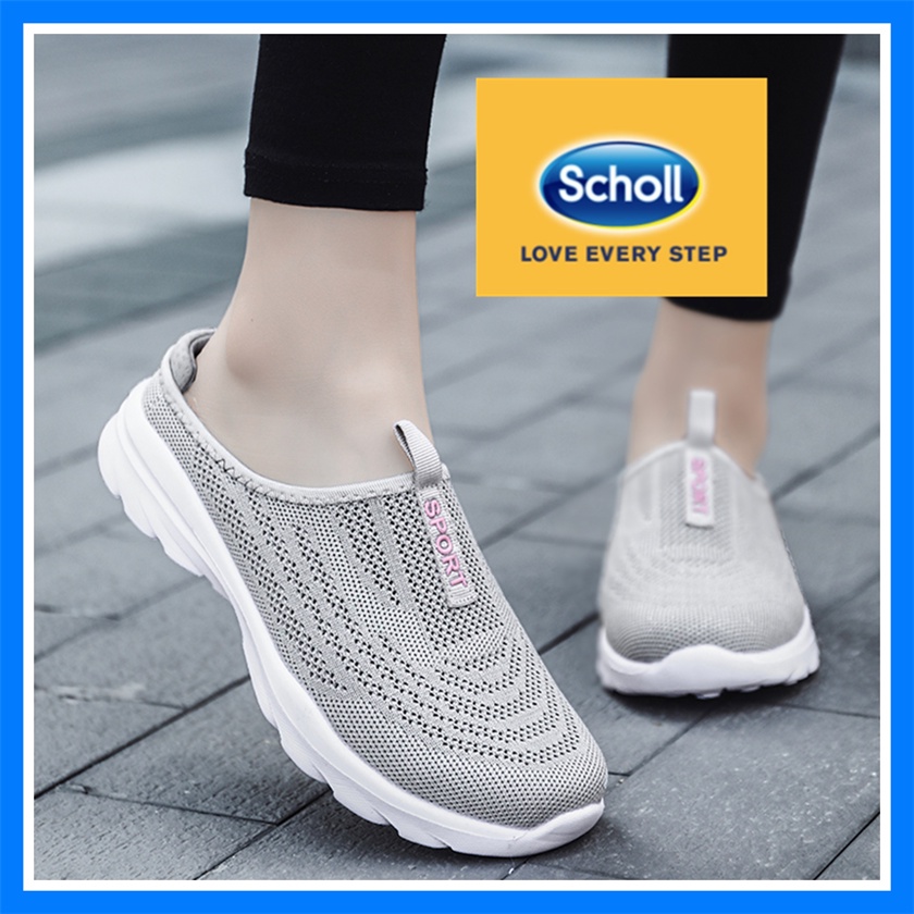 Scholl รองเท้ากีฬา รองเท้าโลฟเฟอร์ พื้นทรงแบน สไตล์เกาหลี สําหรับผู้หญิง