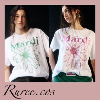 พร้อมส่ง  [พร้อมส่ง] Mardi Mercredi - Flowermardi Glitter Tshirt