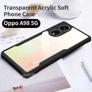 เคสโทรศัพท์ ซิลิโคน TPU นิ่ม แบบใส สีพื้น แฟชั่น สําหรับ Oppo A98 A78 A77 s A77s A58 A57 A38 reno8T 4G 5G