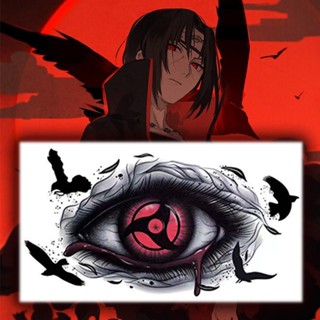 สติกเกอร์รอยสัก ลายการ์ตูนนารูโตะ Itachi Sharingan Eye คอสเพลย์ กันน้ํา ผู้ชาย ผู้หญิง ฮาโลวีน พร็อพแฟชั่น อุปกรณ์เสริม