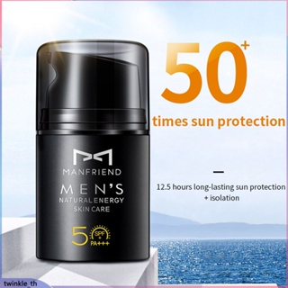 ครีมกันแดดสำหรับผู้ชาย Spf50ให้ความชุ่มชื้นแก่ผิวหน้าครีมกันแดด50กรัมกันน้ำและป้องกันรังสียูวี (Twinkle.th)