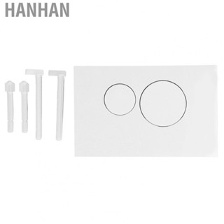 Hanhan Toilet Water Panel White ABS Squared Round Button Dual Flush Panel W/Con GD