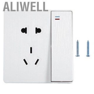 Aliwell 220V Wall Mounted Wall Socket Outlet with Switch for Home Bedroom Bathroom Wall Socket Switch Chinese Plug