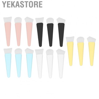 Yekastore 3Pcs Silicone Brush Applicator Kit Soft Repeated Use Lightweight Makeup Silicone Brush for Home Travelling Party