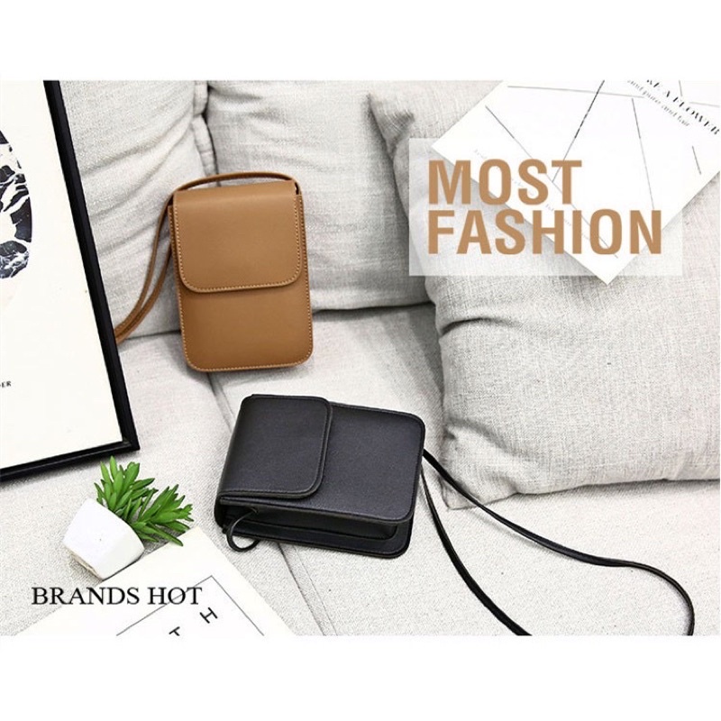 (A24) กระเป๋าสะพายไหล่ สะพายข้าง ใส่โทรศัพท์ได้