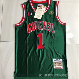 เสื้อกีฬาบาสเก็ตบอล ปักลาย NBA jersey Chicago Bulls 1 มี 3 แบบ# เสื้อกีฬาบาสเก็ตบอล สีชมพู สีเขียว 127036