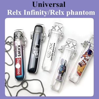 Relx Infinity/relx เคสป้องกัน การ์ตูน ใส เคสแข็ง + ฟรีสายคล้อง