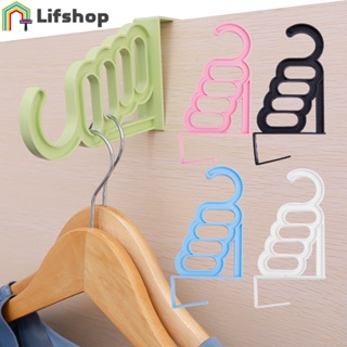 Door Rear Mouth-type Five-link HookS Bathroom Storage Supplies Japanese Clothes Hanger Organizer Multifunctional Home Racks Wardrobe Door Back Hanging Hanger