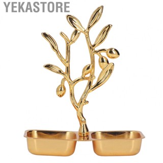 Yekastore Gold Serving Tray Nordic Style Stainless Steel Snack Tray Candies  for Desks Parties Wedding Decoration