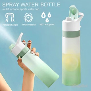 ღ 700Ml Frosted Spray Water Cup Outdoor Sports Spray Water Bottle Large Capacity Portable Water Kettle Cooling And Hydrating Convenient Cup