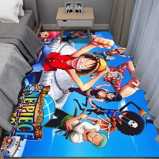 พรมปูพื้น ลาย One Piece Luffy ที่ทนต่อสิ่งสกปรก สําหรับห้องนอน ห้องนั่งเล่น