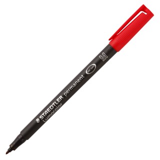 Staedtler ปากกาเขียนแผ่นใสลบไม่ได้ 1.0 มม. แดง   317-2