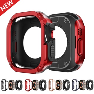 2 in 1 เคส TPU PC กันกระแทก สําหรับ Apple Watch Series 9 8 7 SE 6 5 4 Ultra 41 มม. 45 มม. 40 มม. 44 มม. 49 มม. iwatch