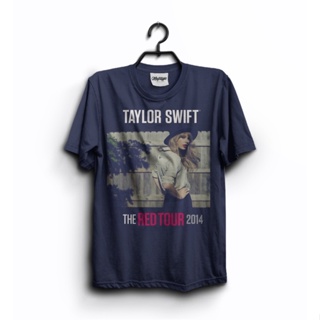  เสื้อยืด เสื้อยืดผ้าฝ้าย เสื้อยืด Taylor Swift The Red Tour 2014size: S-5XL