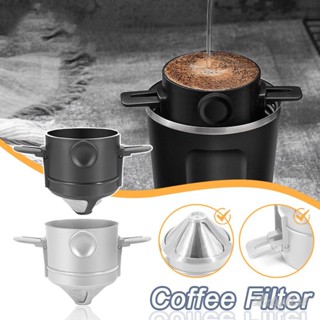 ღ เครื่องกรองกาแฟแบบพับได้แบบพกพาพับได้ไร้กระดาษถ้วยกาแฟ Dripper ถ้วยเครื่องชงกาแฟแบบใช้ซ้ำได้