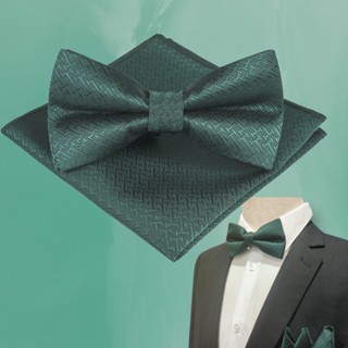 Bowtie Green Graphic Set โบว์ไทด์ สีเขียว ลายกราฟิก (BOWTIE116)