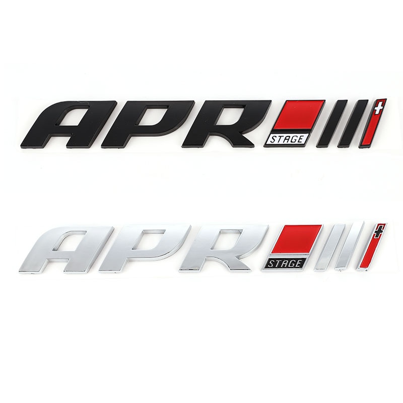 3D APR โลโก้รถสติกเกอร์ Auto Badge Emblem Decal สําหรับ APR Stage โลโก้ Audi A4L Q5 S5 Volkswagen Golf R6 7 Scirocco R20 GTI จัดแต่งทรงผม