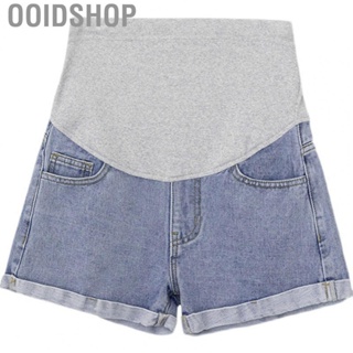 Ooidshop Loose Denim Shorts Thin High Belly Support Casual Breathable Comfortable Short Pants For Maternity