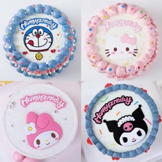 ตุ๊กตาการ์ตูน Sanrio Kuromi Melody Cinnamoroll สําหรับตกแต่งเค้กวันเกิด งานแต่งงาน